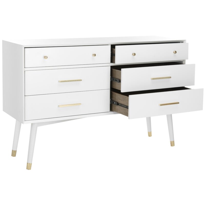 Lyla 6 Drawer Dresser in Dark Brown-GCC Home Center