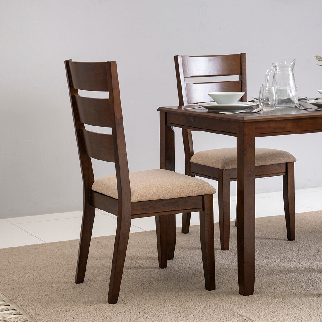 4-Seater Dining Set – Cappuccino Finish