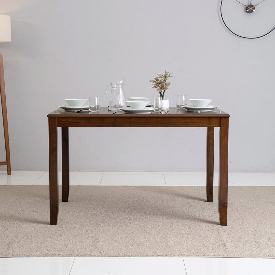 4-Seater Dining Set – Cappuccino Finish