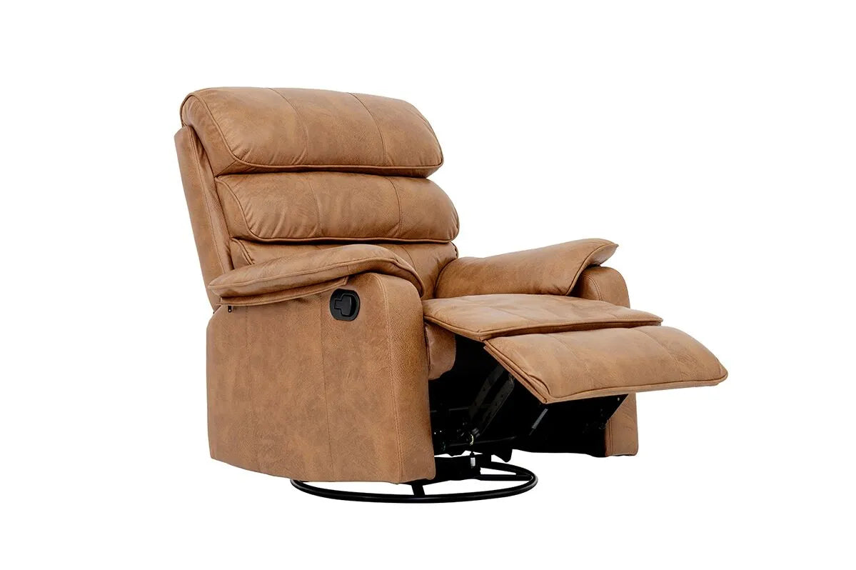 Recliner Sofa – Single Seater Fabric Recliner with Metal & Wood Frame | Soft Cushion Seating
