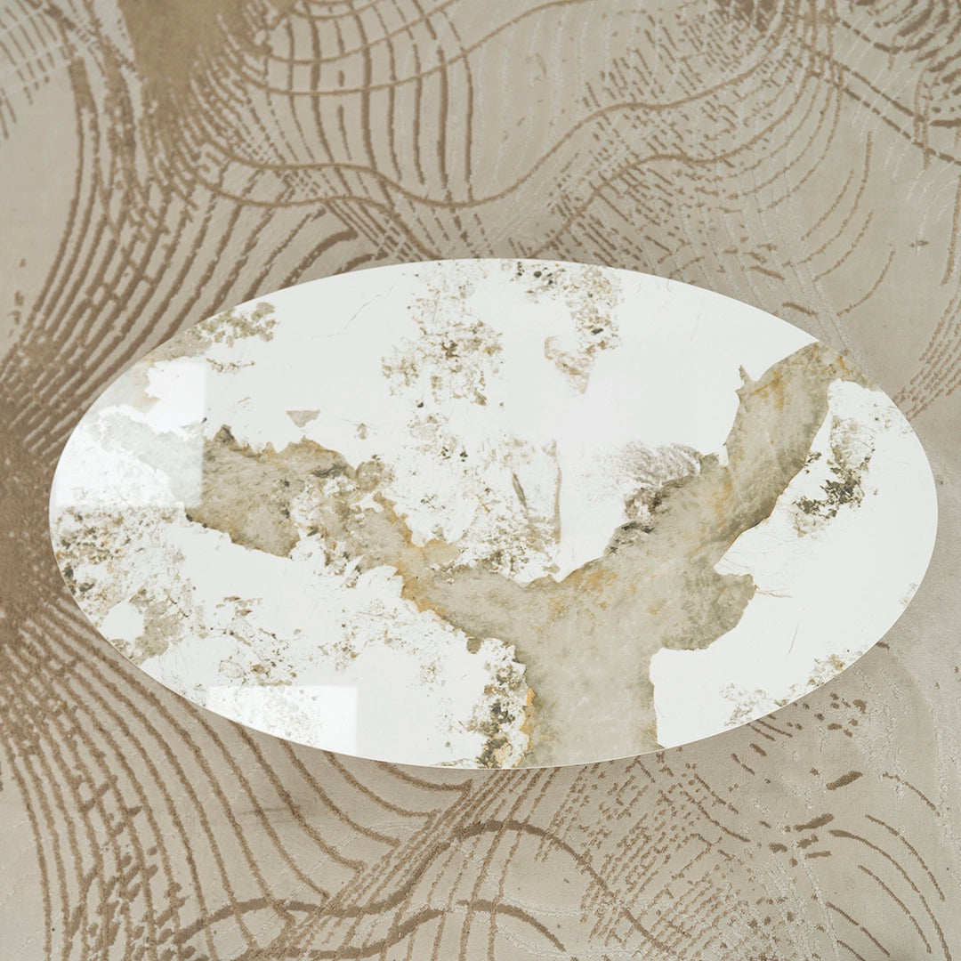 White & Gold Modern Coffee Table