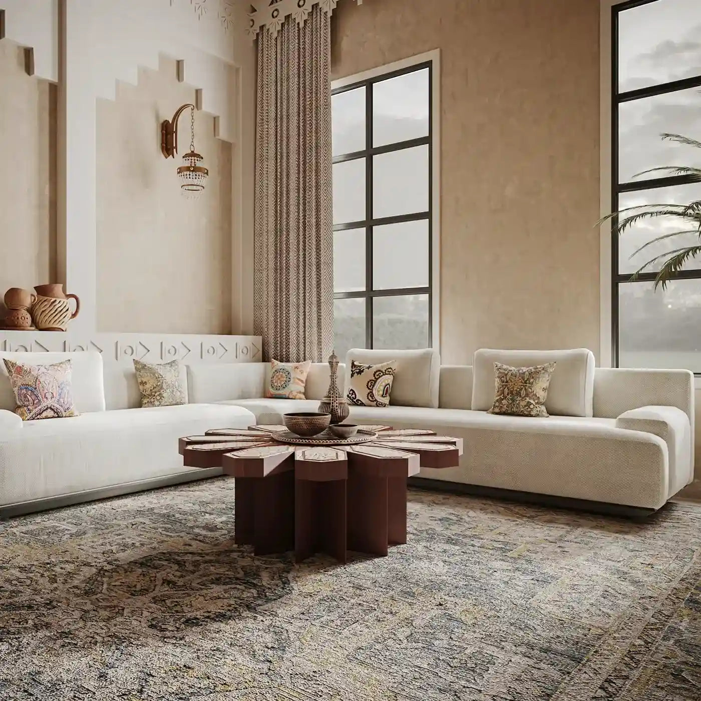 Solid Wood Modern Design Arabic Majlis