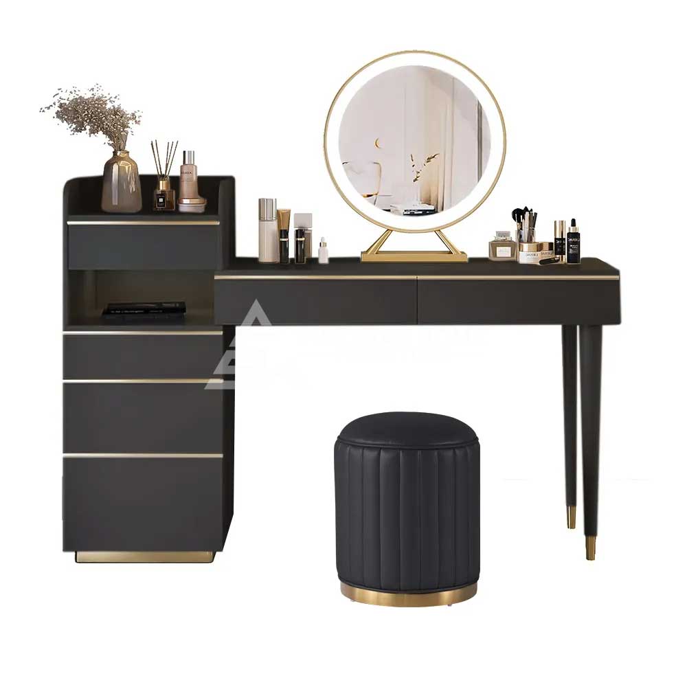 Modern Black Makeup Dressing Table-GCC Home Center