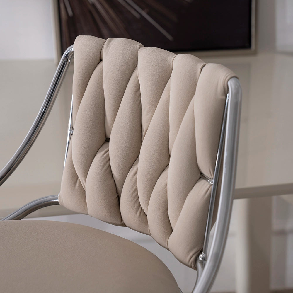 Velvet Fabric Bar Chair