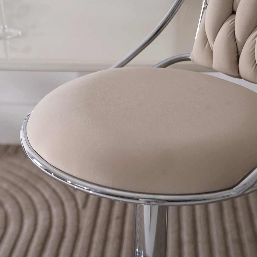 Velvet Fabric Bar Chair