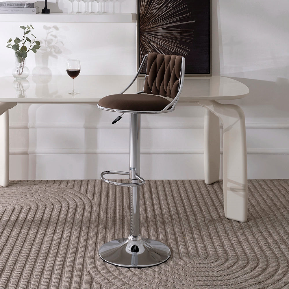 Velvet Fabric Bar Chair