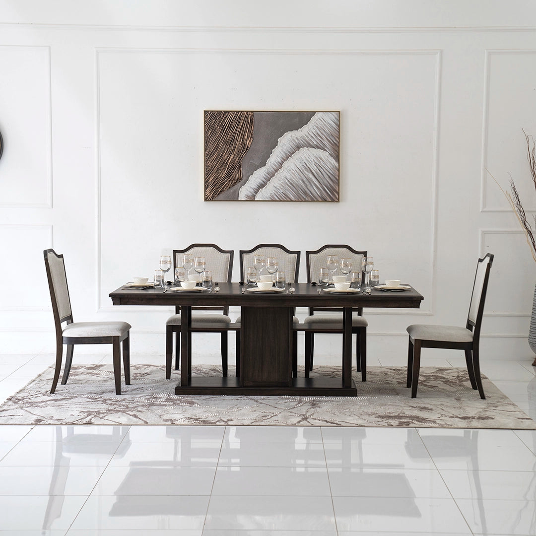 Homestead Style 8-Seater Dining Set – Coffee
