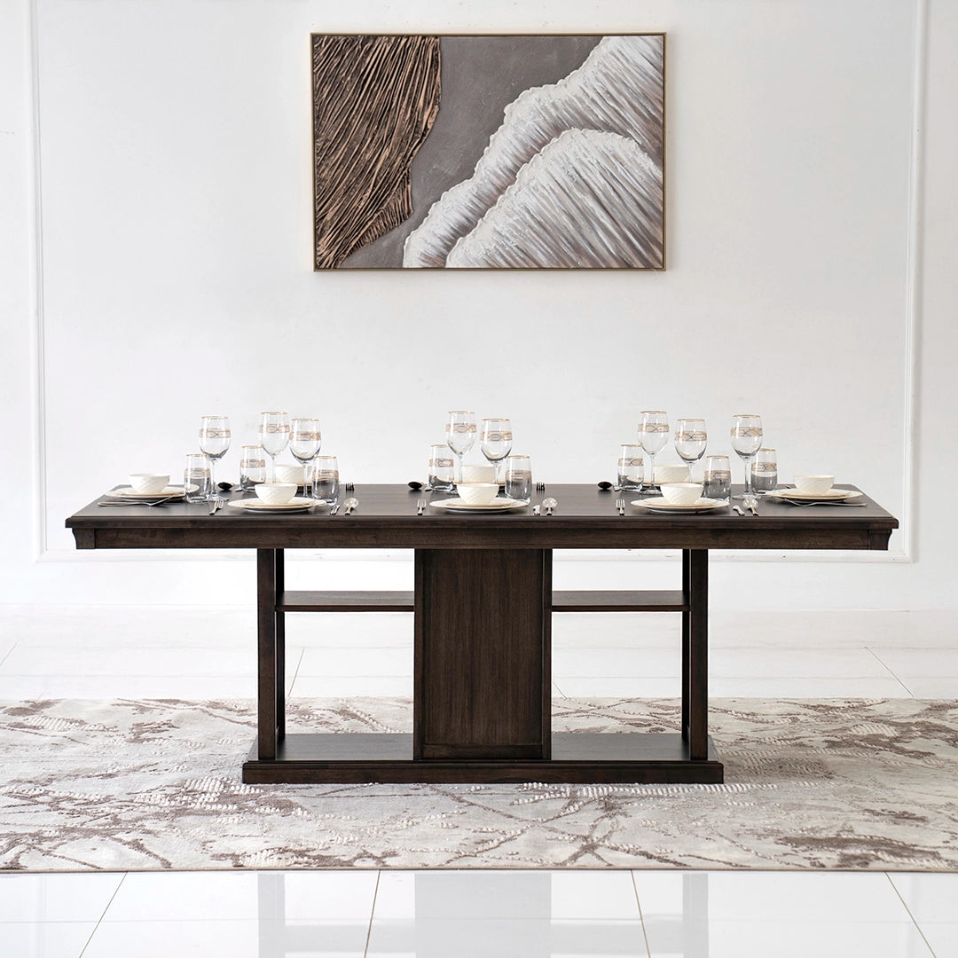Homestead Style 8-Seater Dining Set – Coffee