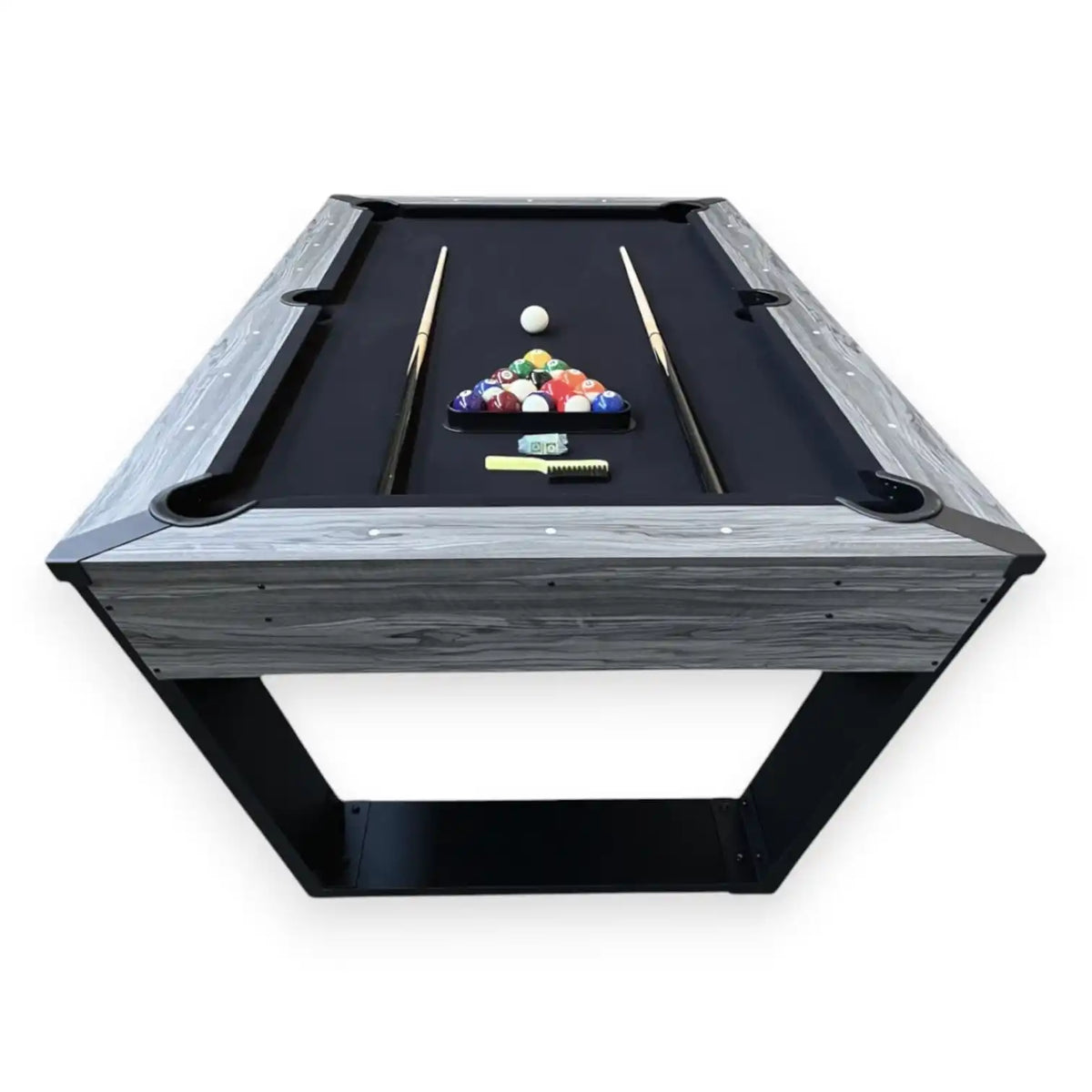 7FT Black Pool Table NEPTUNE with Accessories – Modern Design
