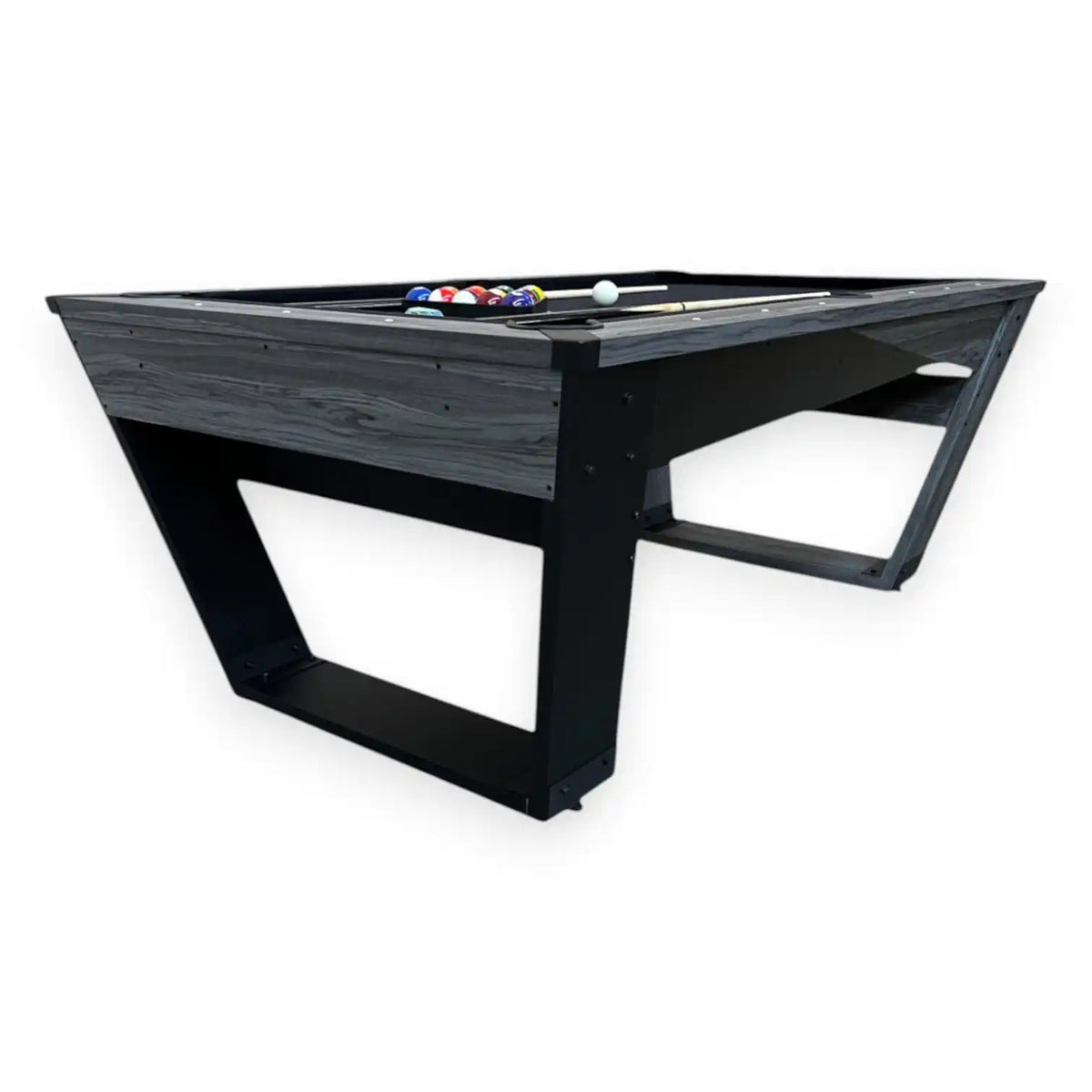 7FT Black Pool Table NEPTUNE with Accessories – Modern Design