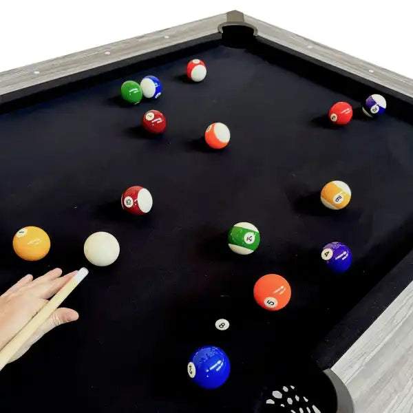 7FT Black Pool Table NEPTUNE with Accessories – Modern Design