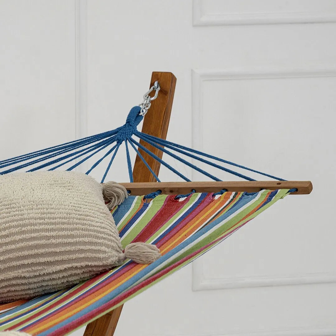 Solid Wood Hanging Hammock For Outdoor Lounging