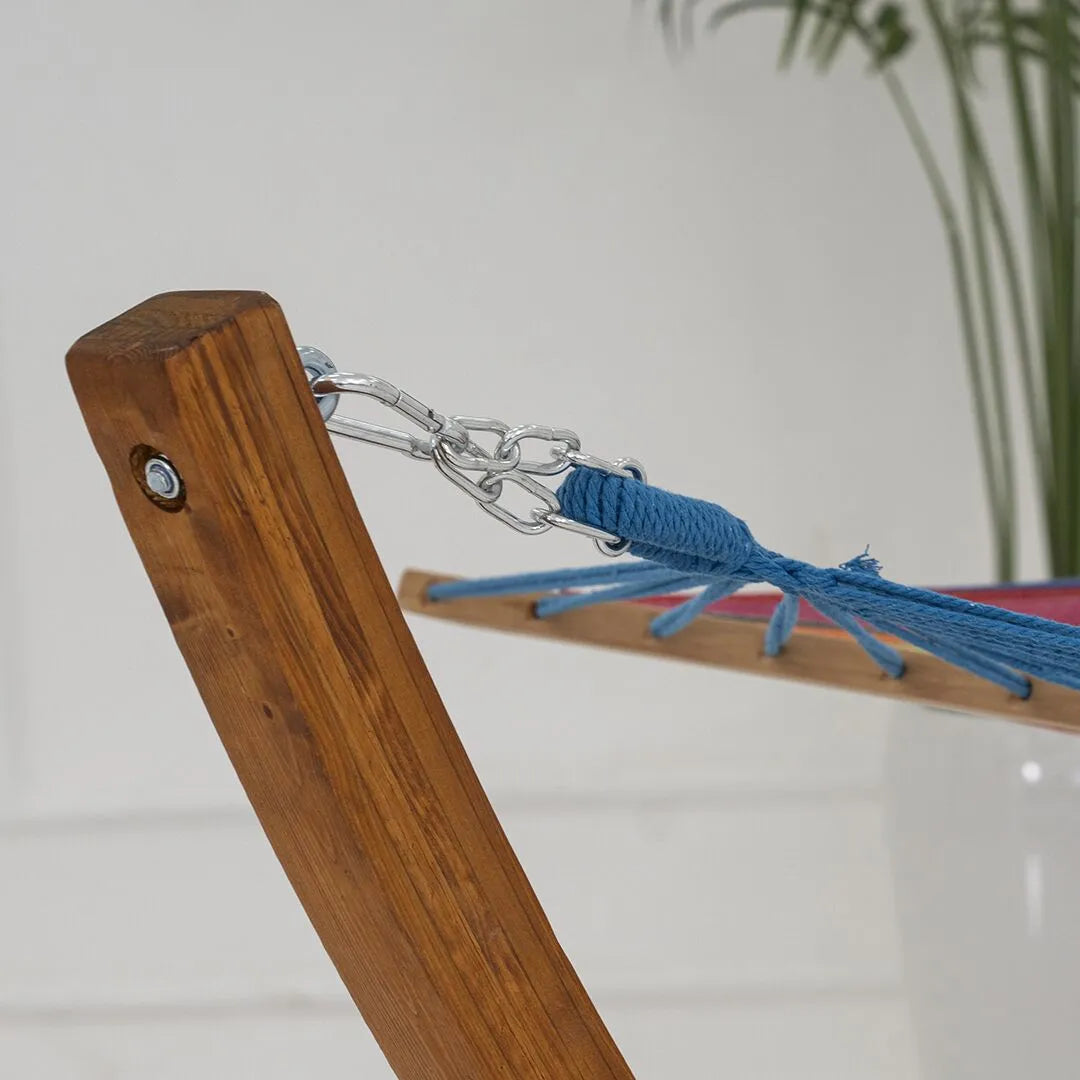Solid Wood Hanging Hammock For Outdoor Lounging