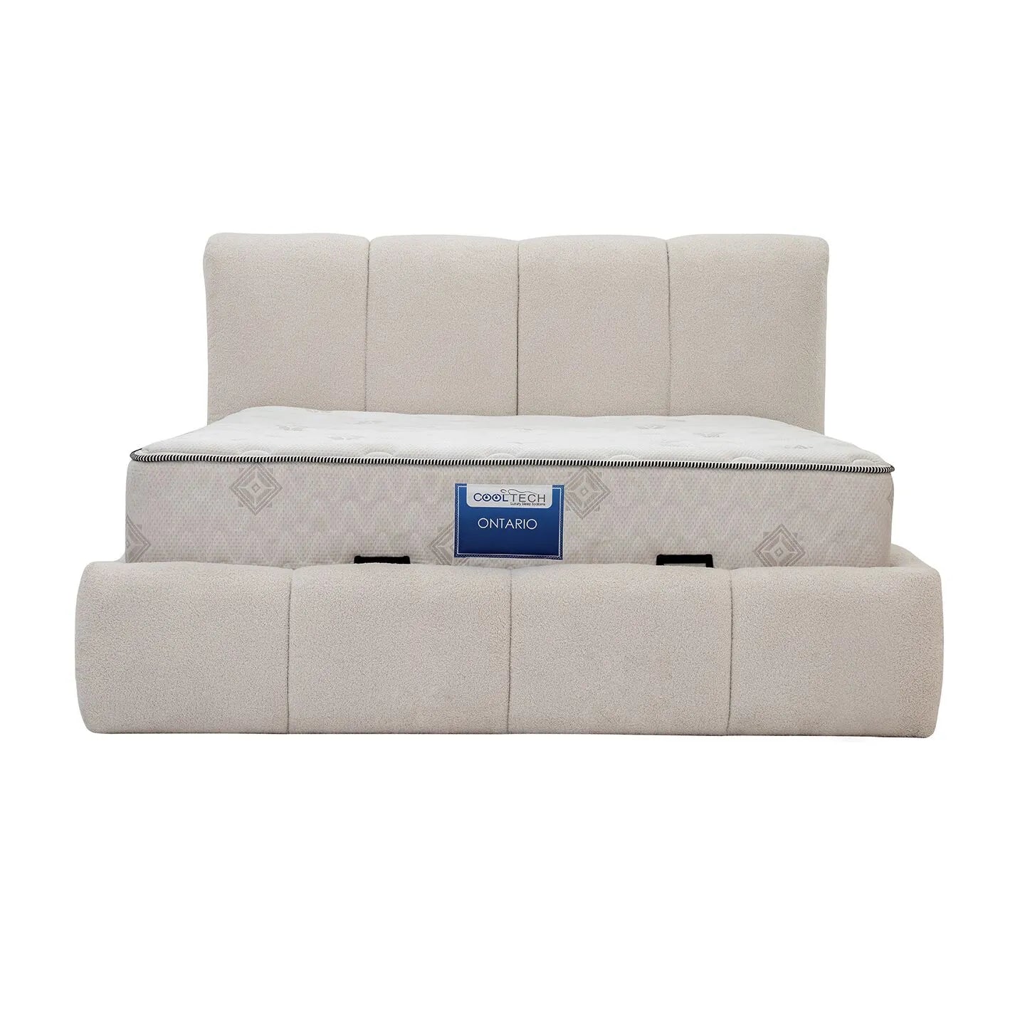 Sturdy MDF Hydraulic Bed With Lift-Up Storage