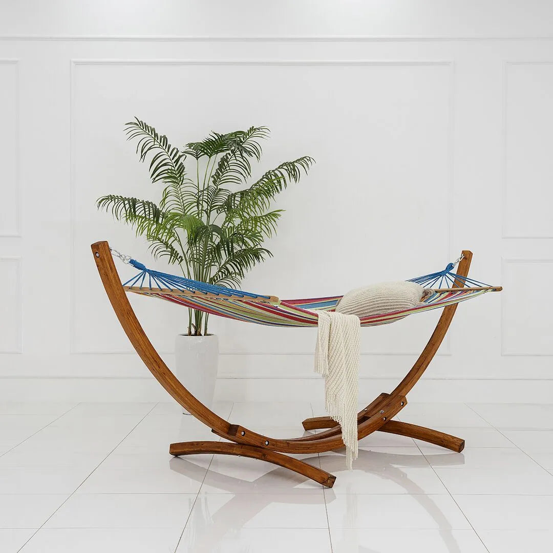 Solid Wood Hanging Hammock For Outdoor Lounging