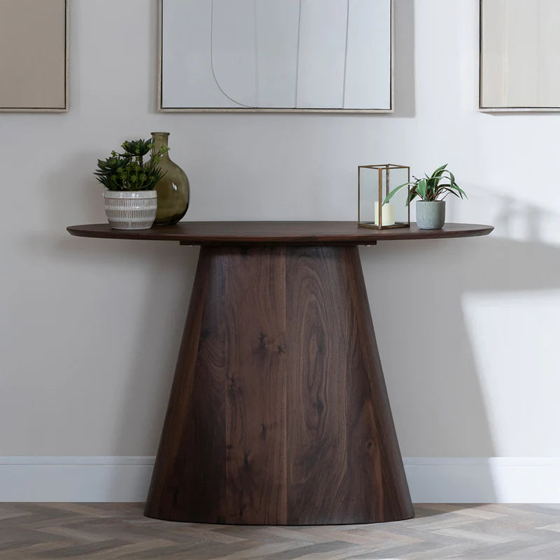 Elegant Oval Console Table With a Modern-Classic Design