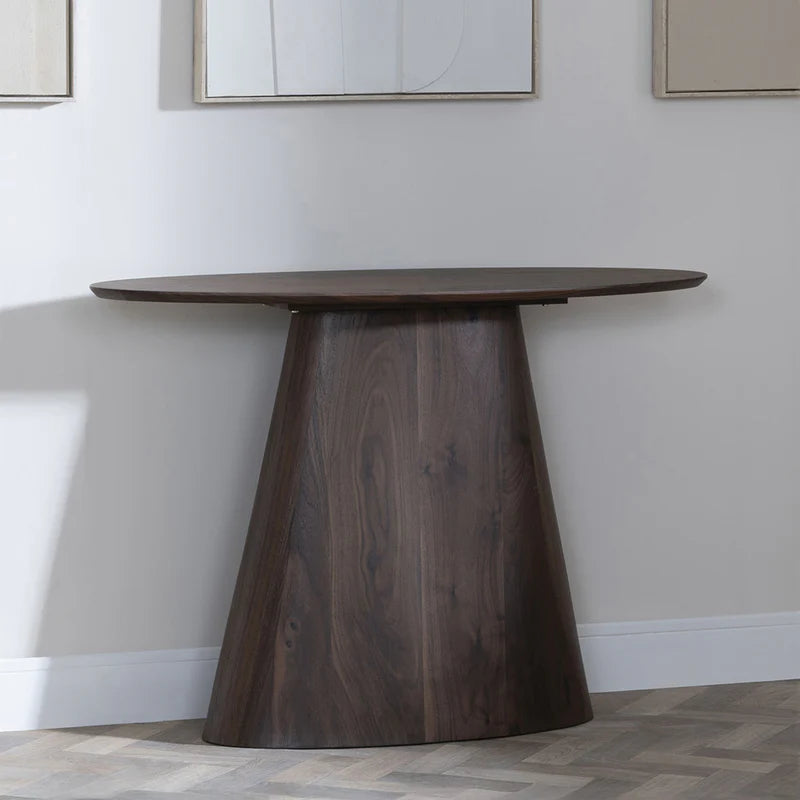 Elegant Oval Console Table With a Modern-Classic Design