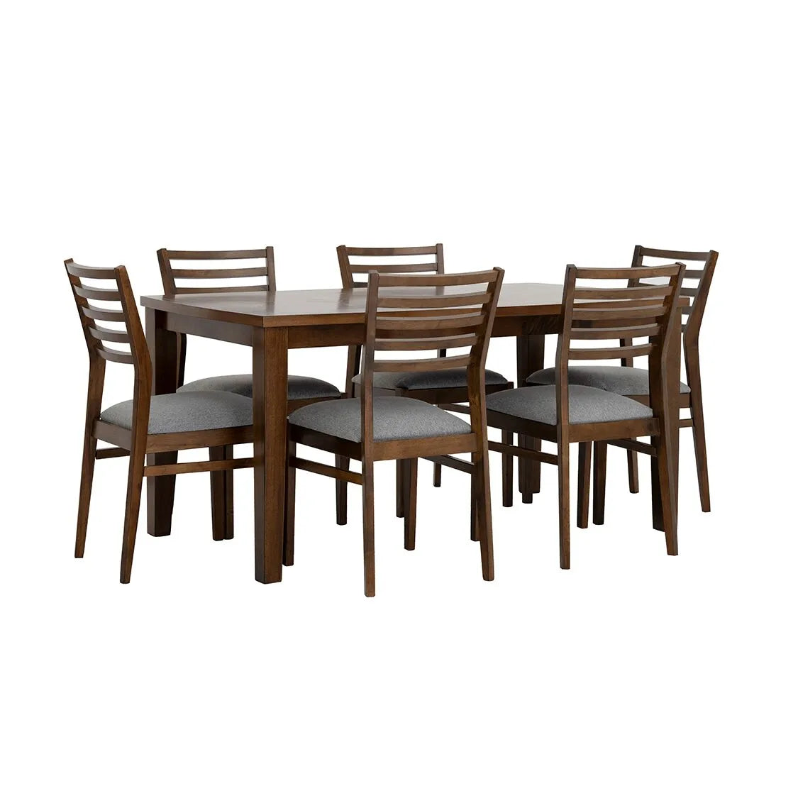 6-Seater Dining Set – Walnut