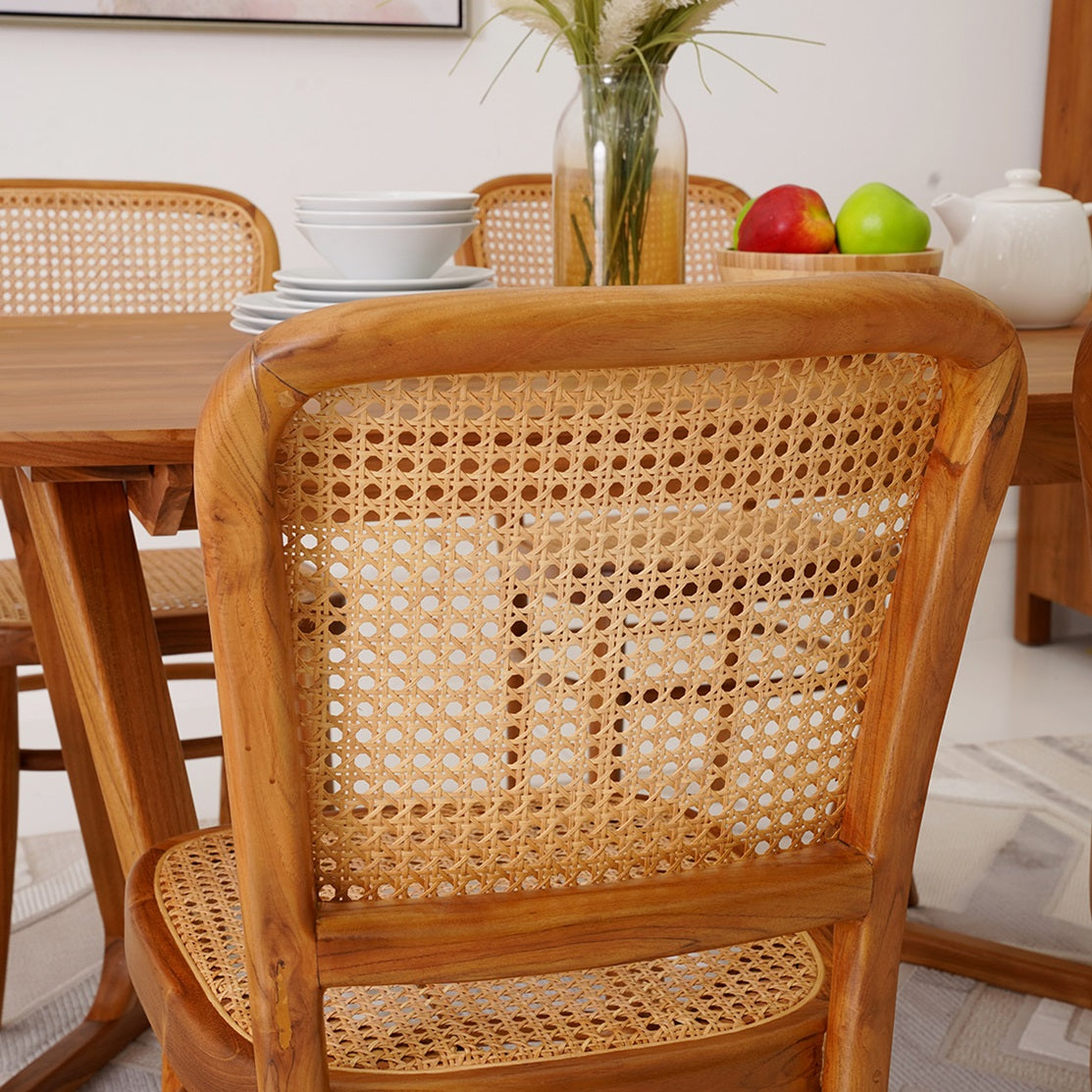 Elegant Solid Wood 6-Seater Dining Set