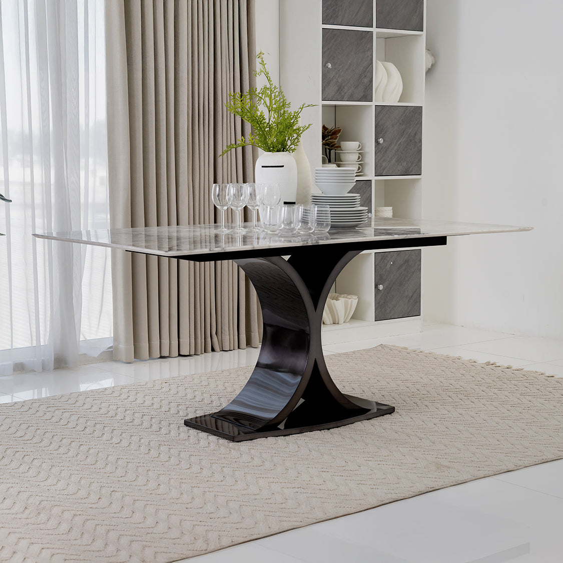 Luxury Faux Marble Dining Table
