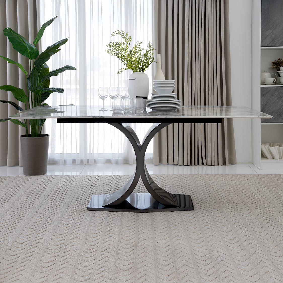 Luxury Faux Marble Dining Table
