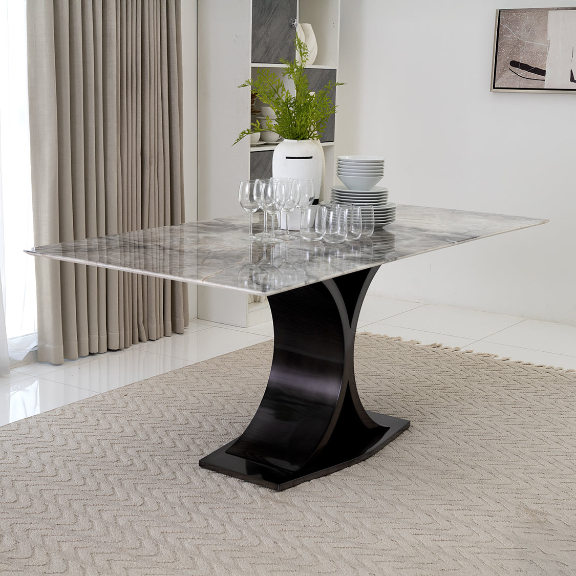 Luxury Faux Marble Dining Table