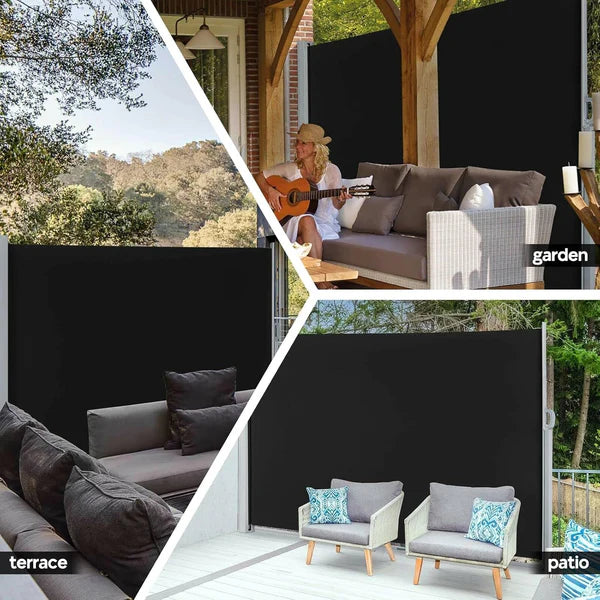 Retractable Side Awning Windshield Wall Screen Pop Up Garden Yard Windbreaker