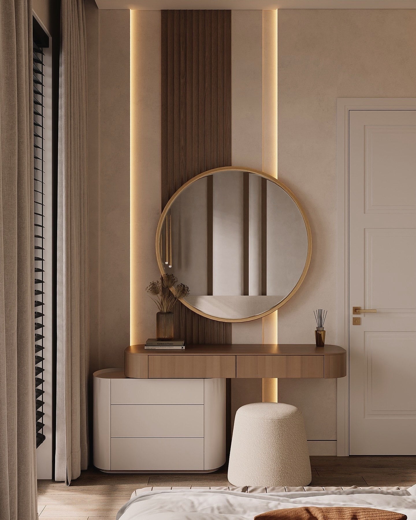 Regal Dressing Table with Mirror-GCC Home Center