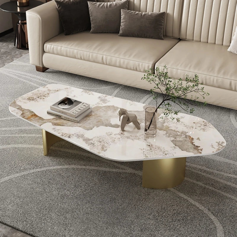Hardcover Luxury Coffee Tables Modern Design Black Gold Coffee Table Italian Floor Mesa Auxiliar Living Room Furniture-GCC Home Center