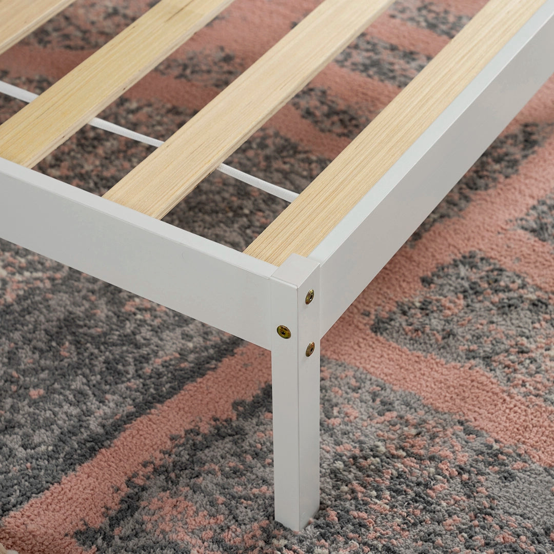 Kids Single Bed, Urban Style Painted Pinewood Bed