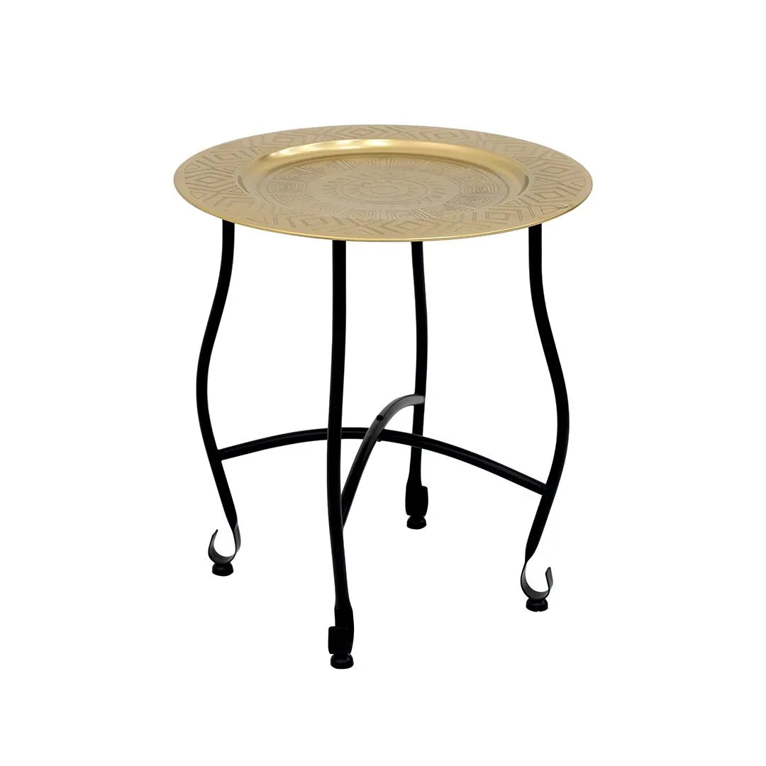 Classic Metal Moroccan End Table – 40x40x45 cm