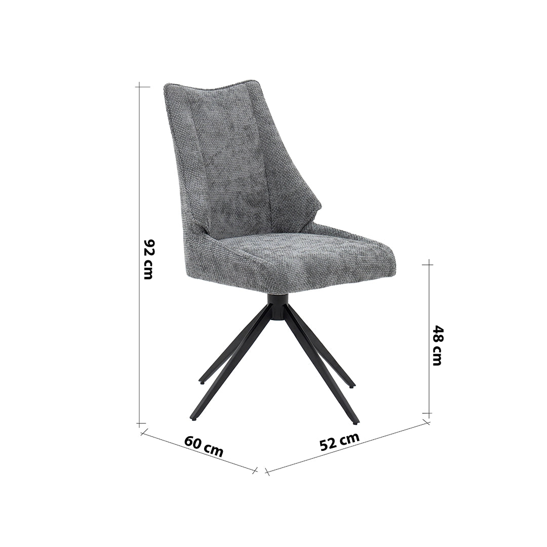Elegant 8-Seater Dining Set – Black & Grey