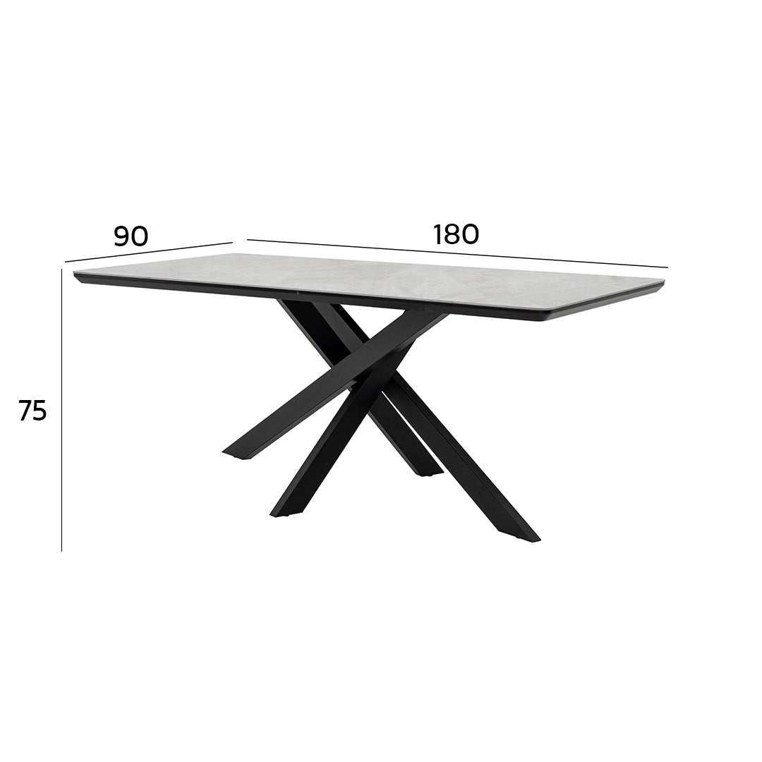 Modern Florence 6-Seater Dining Set - Grey