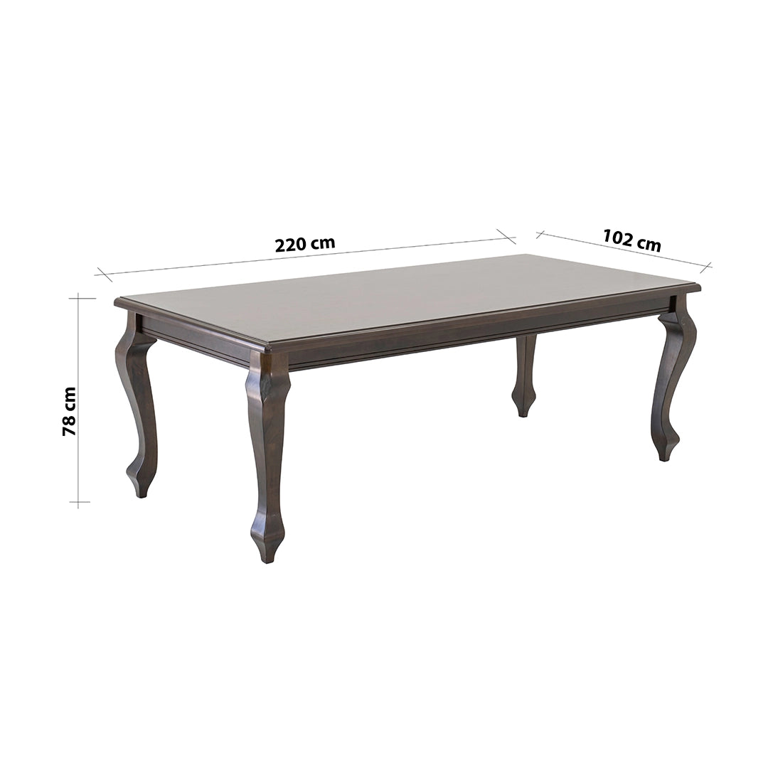 Luxury Classic Style 8-Seater Dining Set – Beige