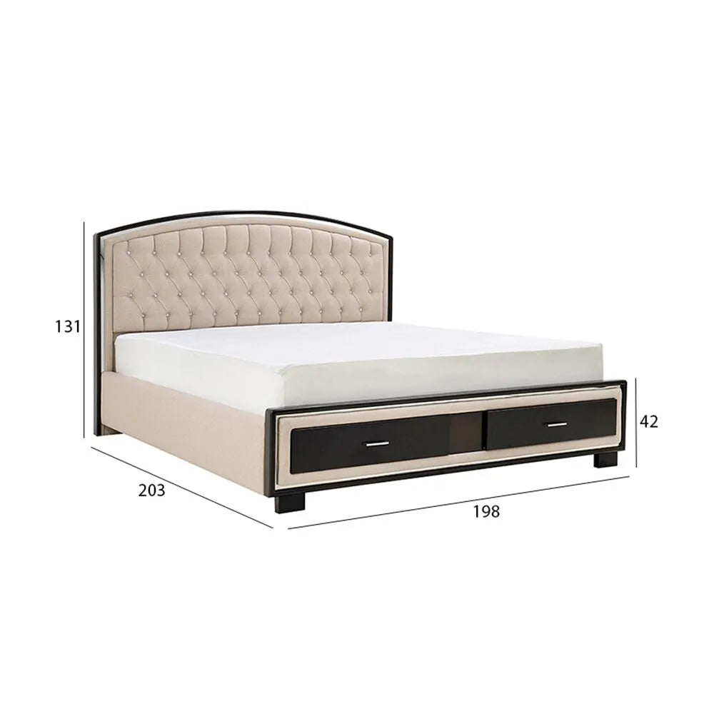 Elegant Sturdy wood Bed
