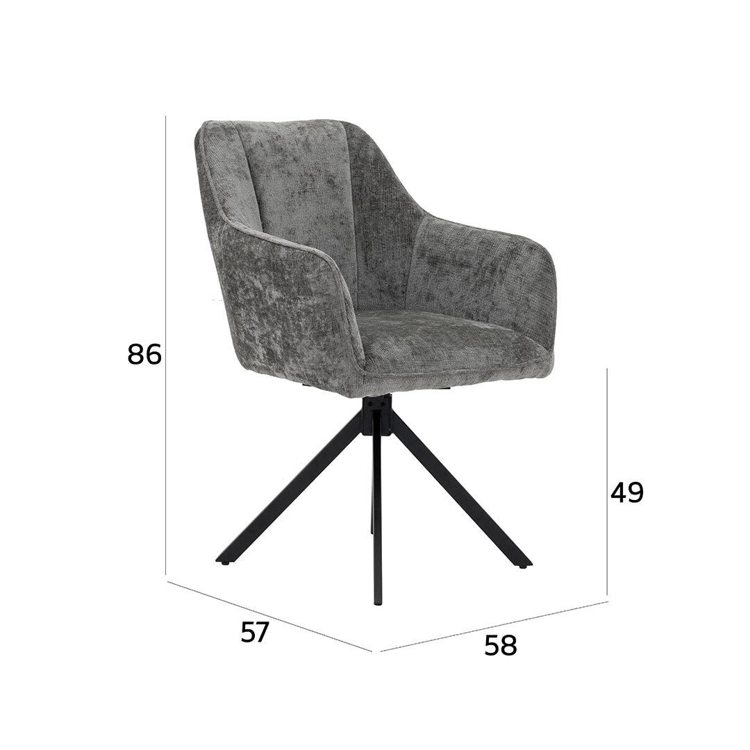 Modern Florence 6-Seater Dining Set - Grey