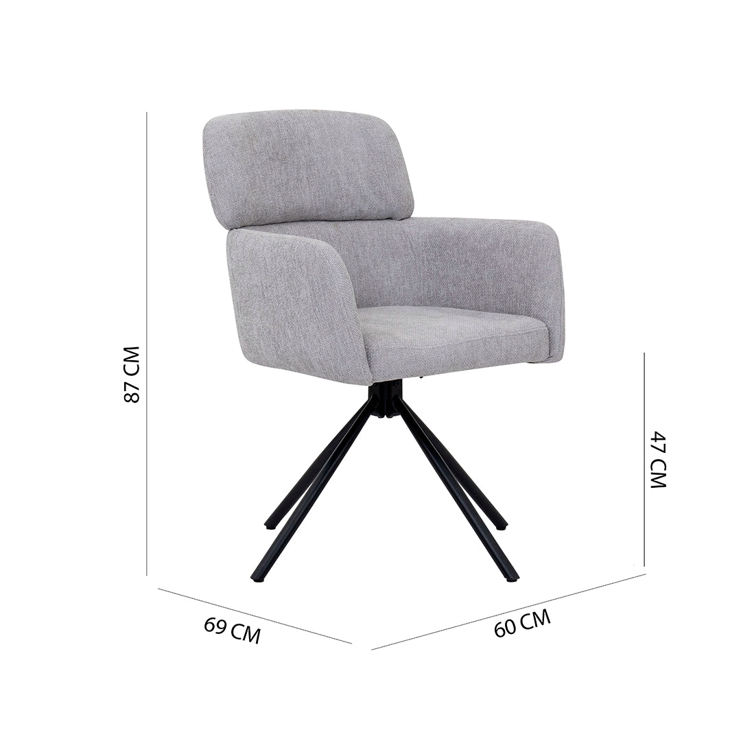6-Seater Dining Set With Sintered Stone Top – Walnut & Grey