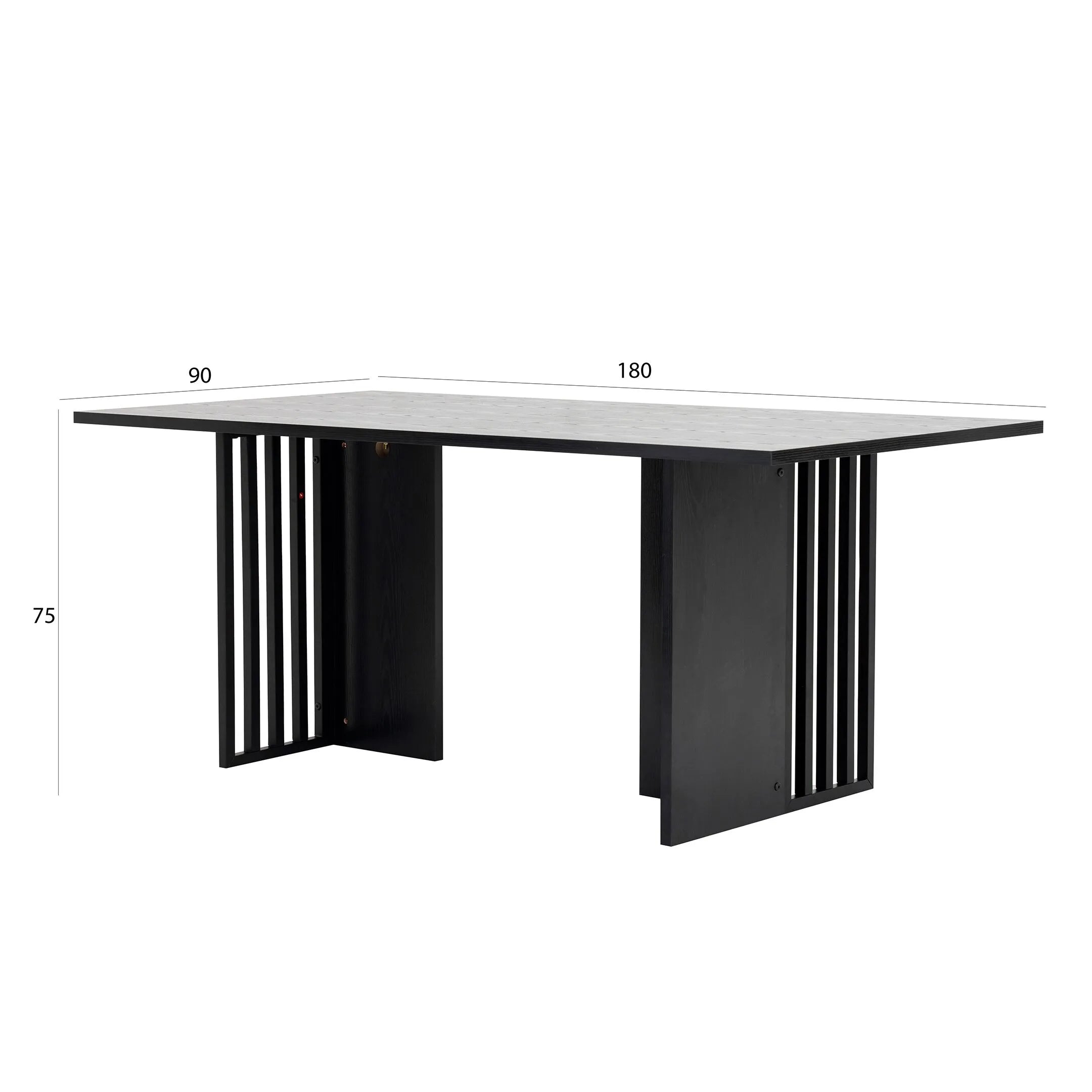 Elegant Modern Style 6-Seater Dining Set – Black & Grey