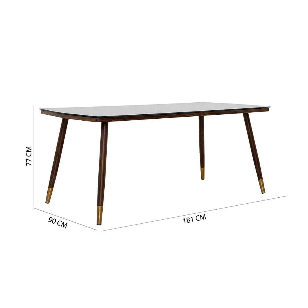 Elegant 8-Seater Dining Set – Walnut & Black