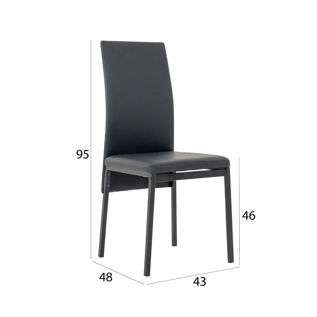 6-Seater Dining Set – Black
