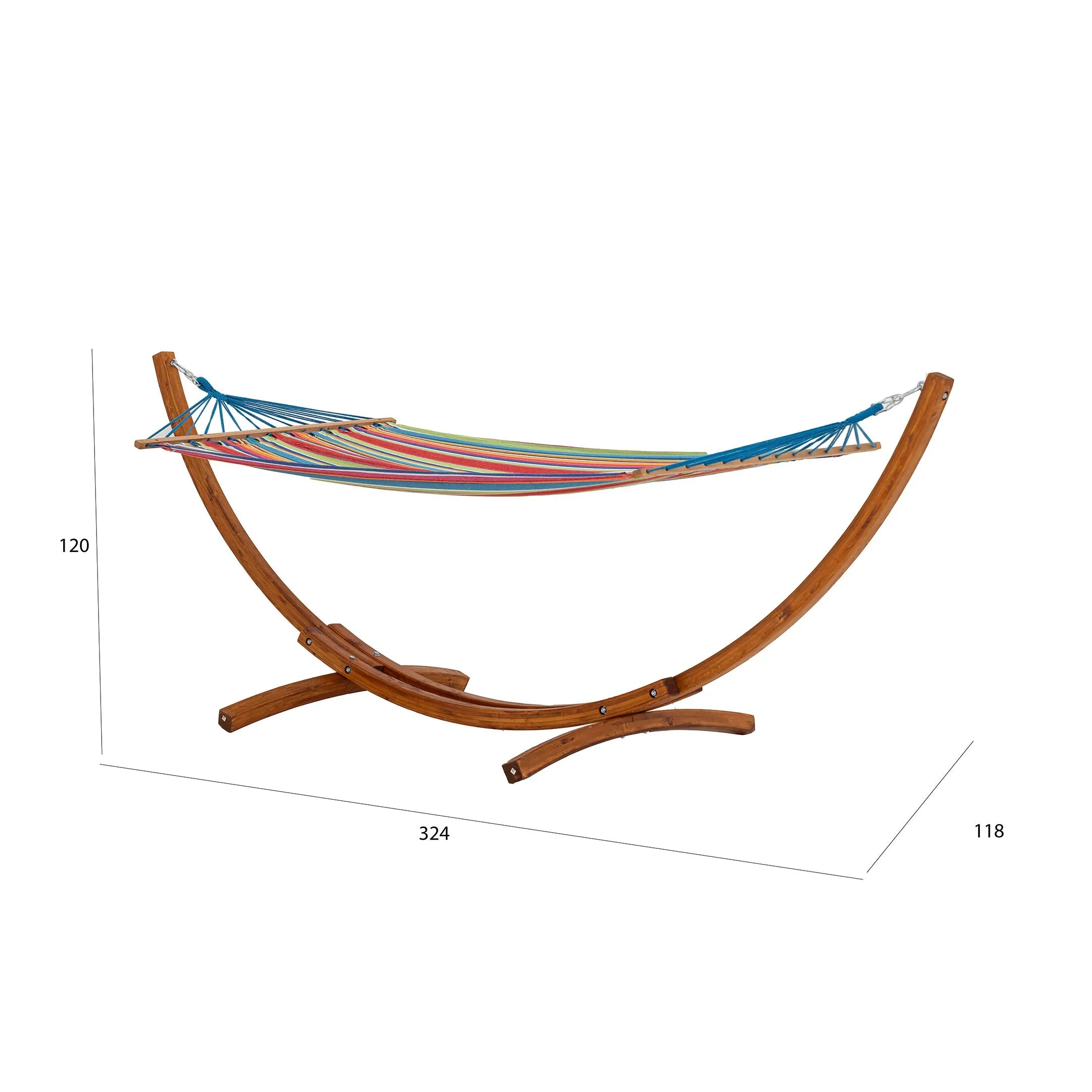 Solid Wood Hanging Hammock For Outdoor Lounging