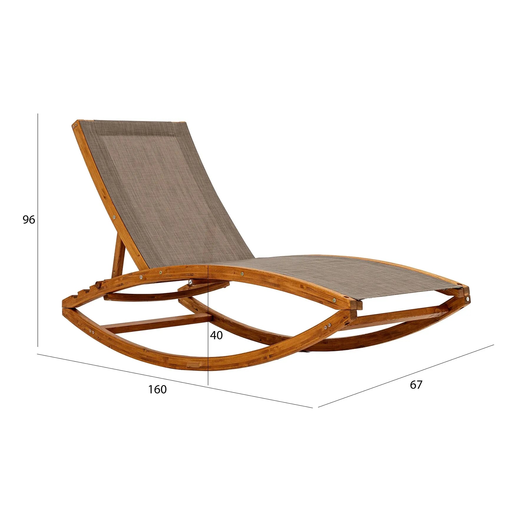 Rocking Sun Lounger – Brown (Homestead Style)