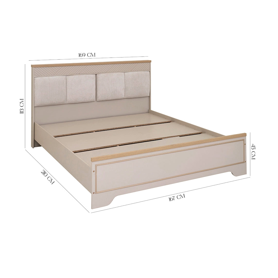 Elegant Queen Bed - 160x200 cm