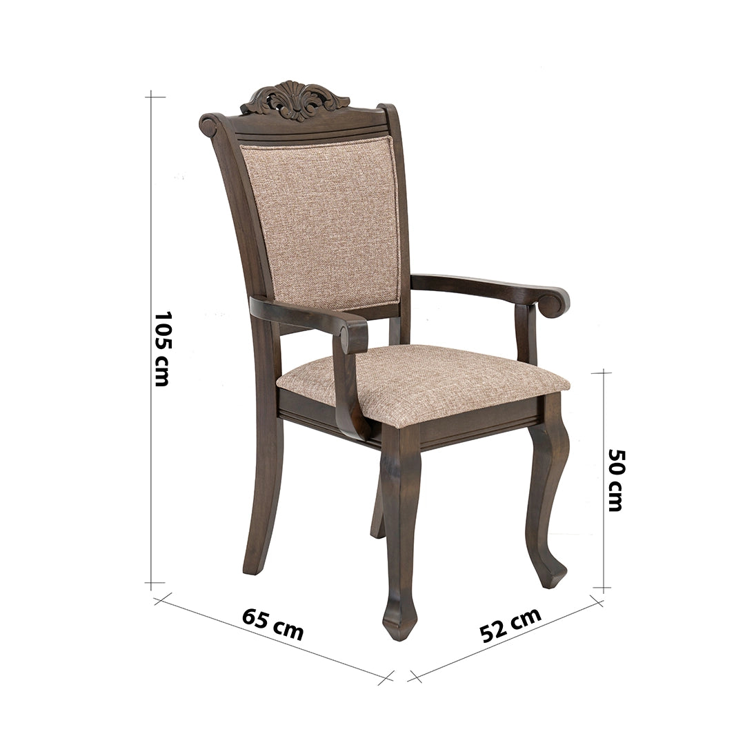 Luxury Classic Style 8-Seater Dining Set – Beige