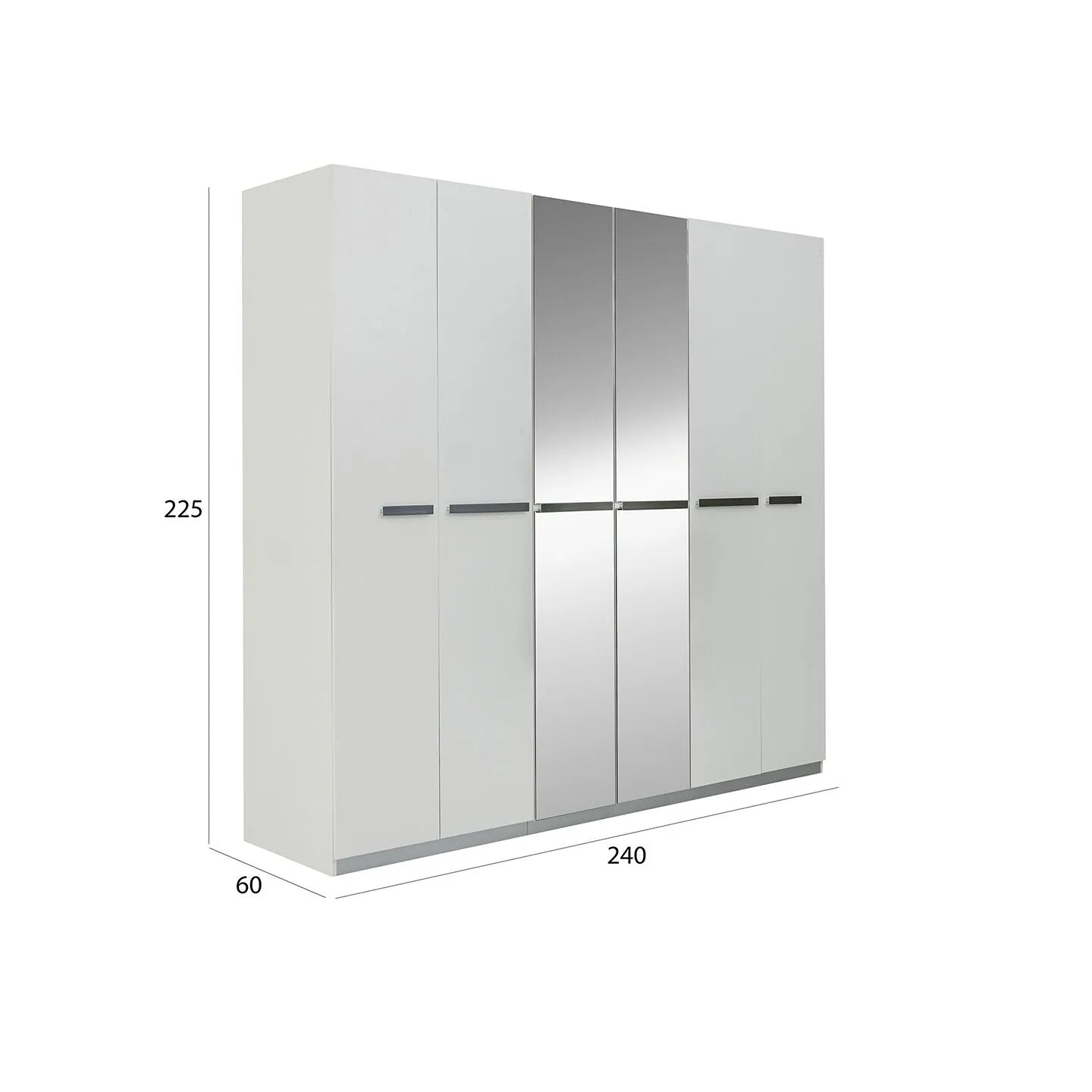 6 Door Wardrobe - White