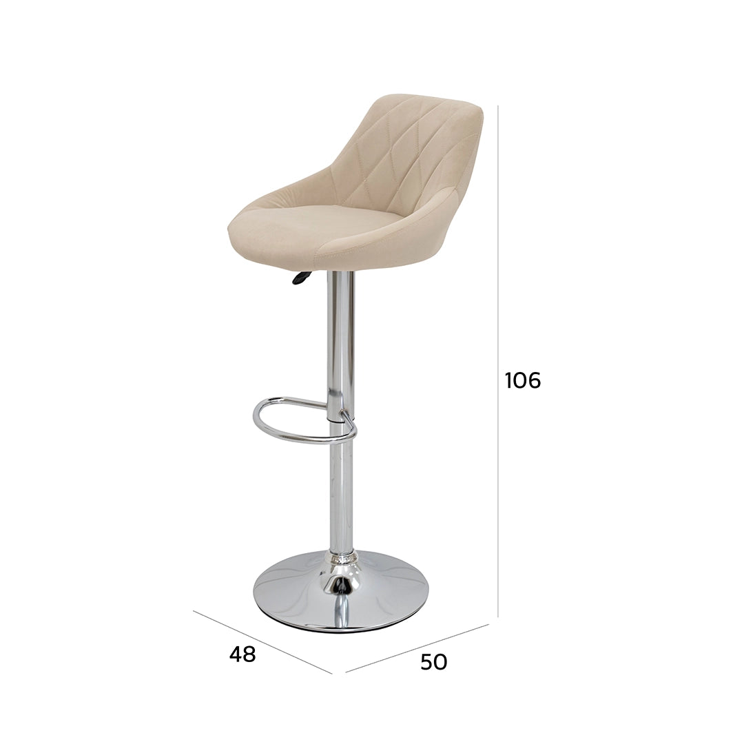 Soft Velvet Fabric Bar Chair