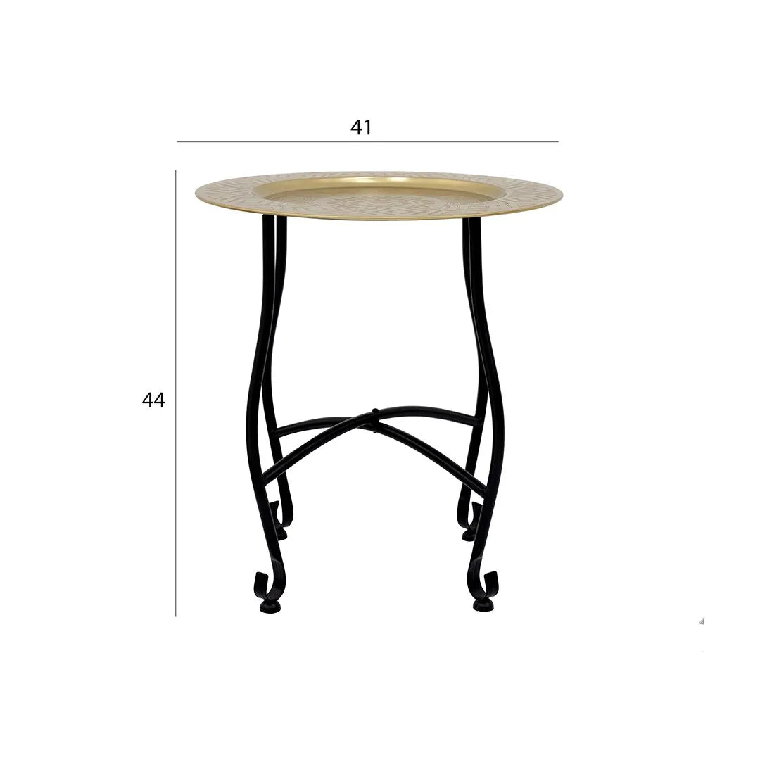 Classic Metal Moroccan End Table – 40x40x45 cm