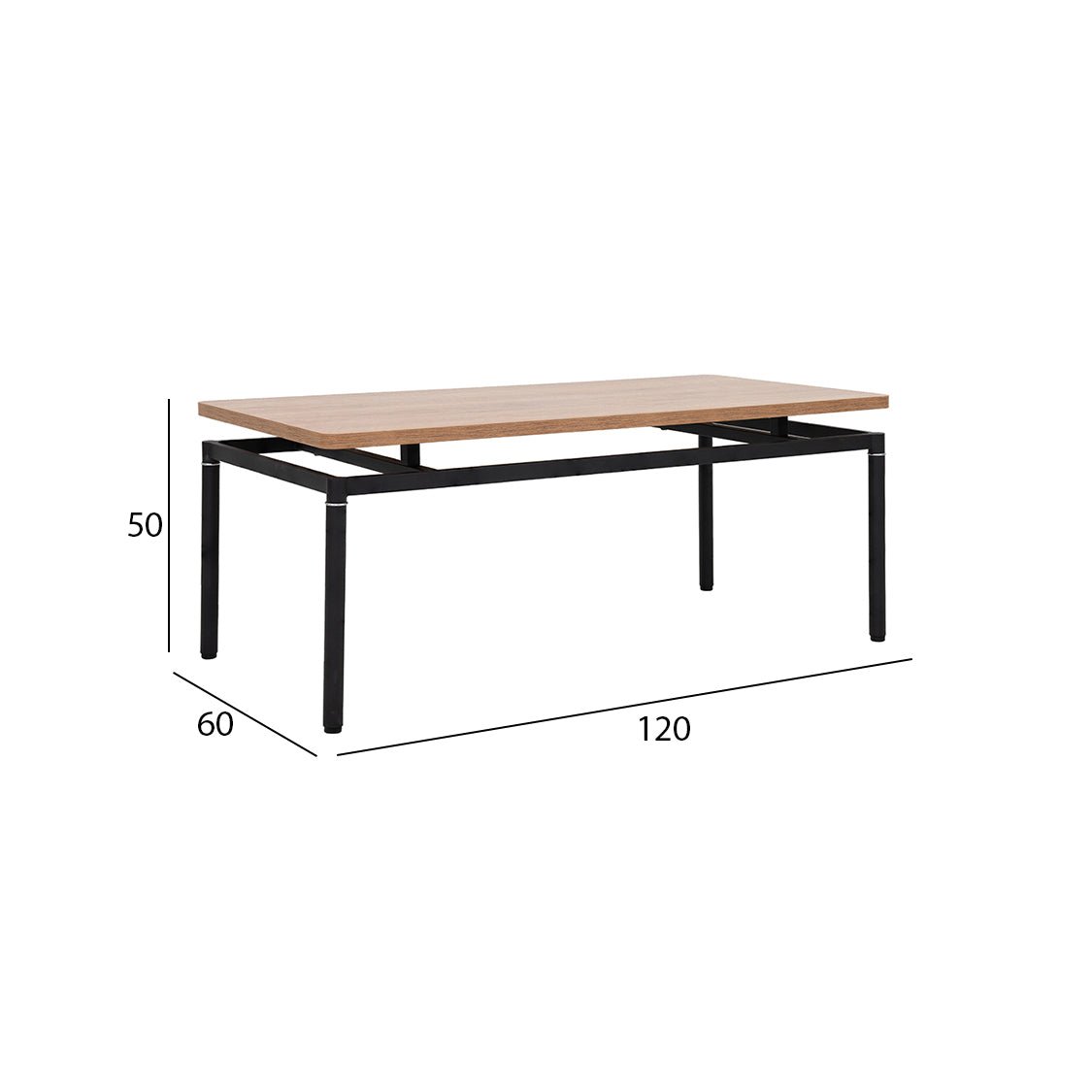 Coffee Table with Engineered Wood Top and Metal Frame