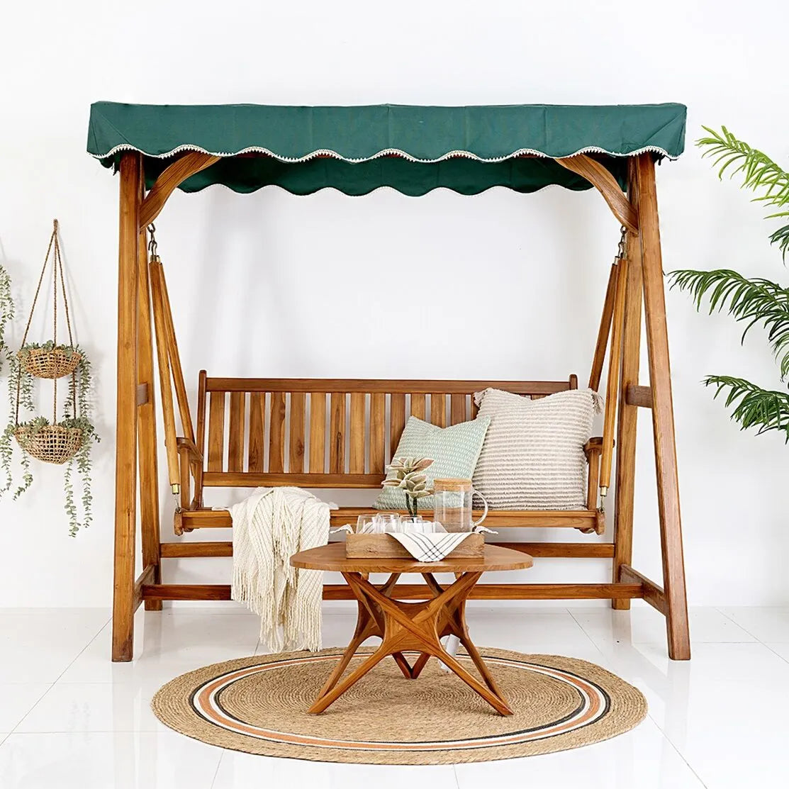 Indonesian Teak Wood Relax Swing Bench