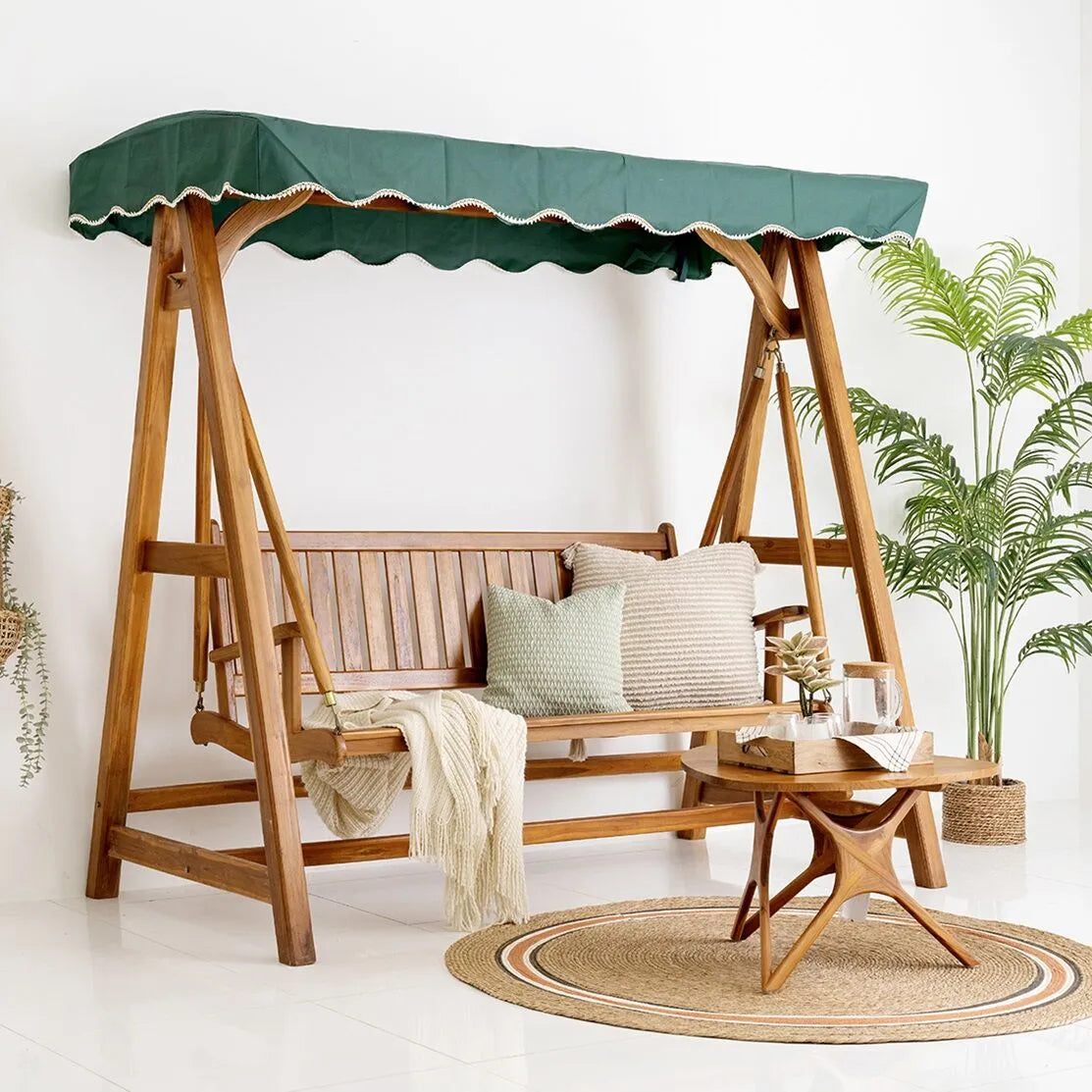 Indonesian Teak Wood Relax Swing Bench